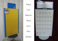 Exhibición tablero giratoria de Pegboard/exhibición lateral de Pegboard de la encimera del doble