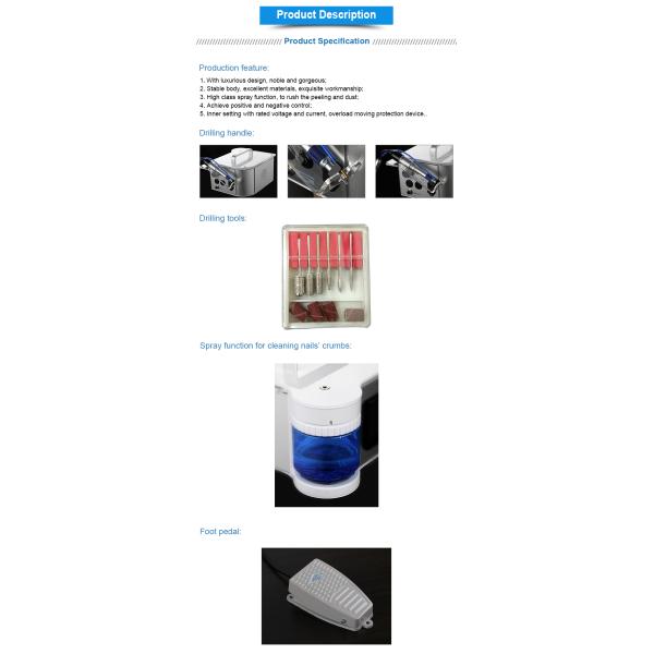 машина сверла ногтя 150W 50000RPM портативная электрическая для дома