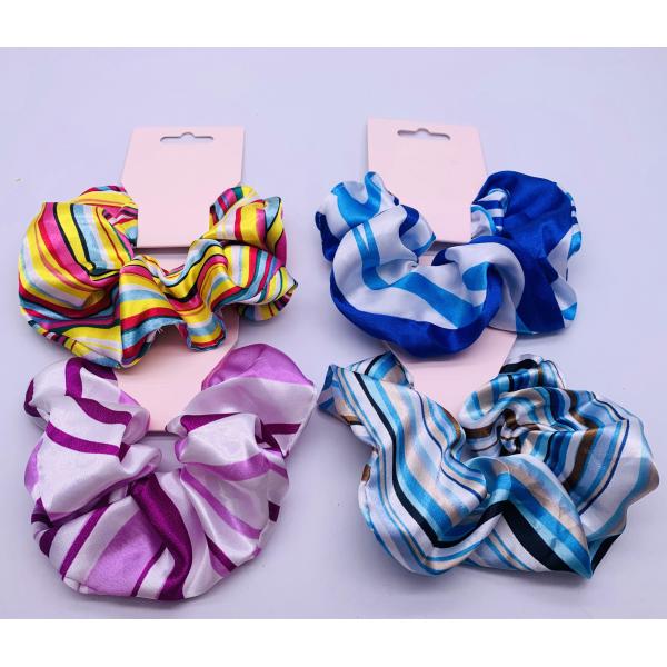 Boho tissus de soie accessoires de cheveux Scrunchies multicolores pour l' ext
