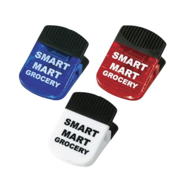Promotional Printed Plastic Magnet Clip With Solid Color For Fridge