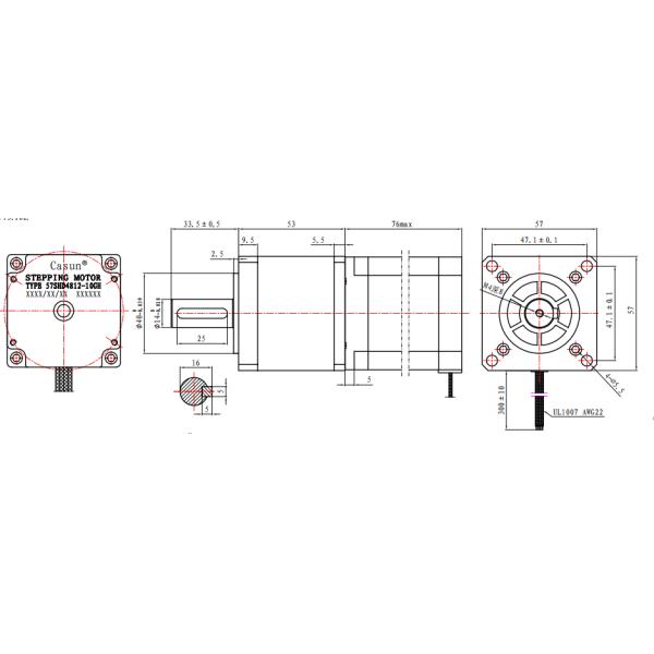 NEMA 23 2.8Amp 2000mN зацепил участок 1.3KG Stepper мотора 2