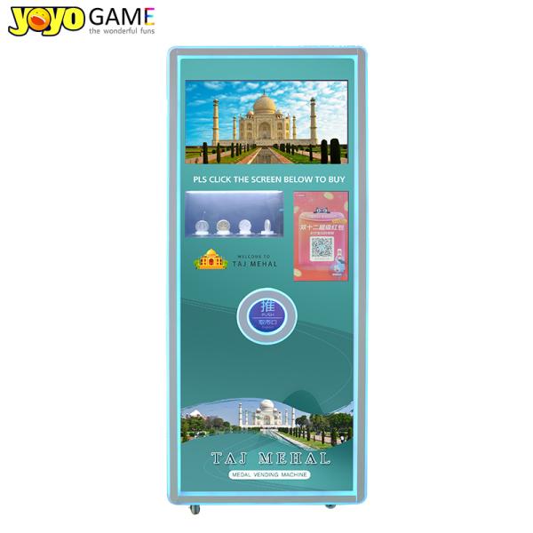 32 Inch Touchscreen Medal Vending Machine with 300-600 pcs Capacity and 1 Year Warranty for Souvenir Coins