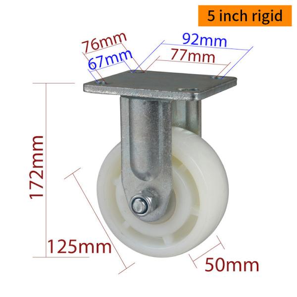 125mm Castor Wheels , 5 Inch Heavy Duty Swivel Casters With Brake