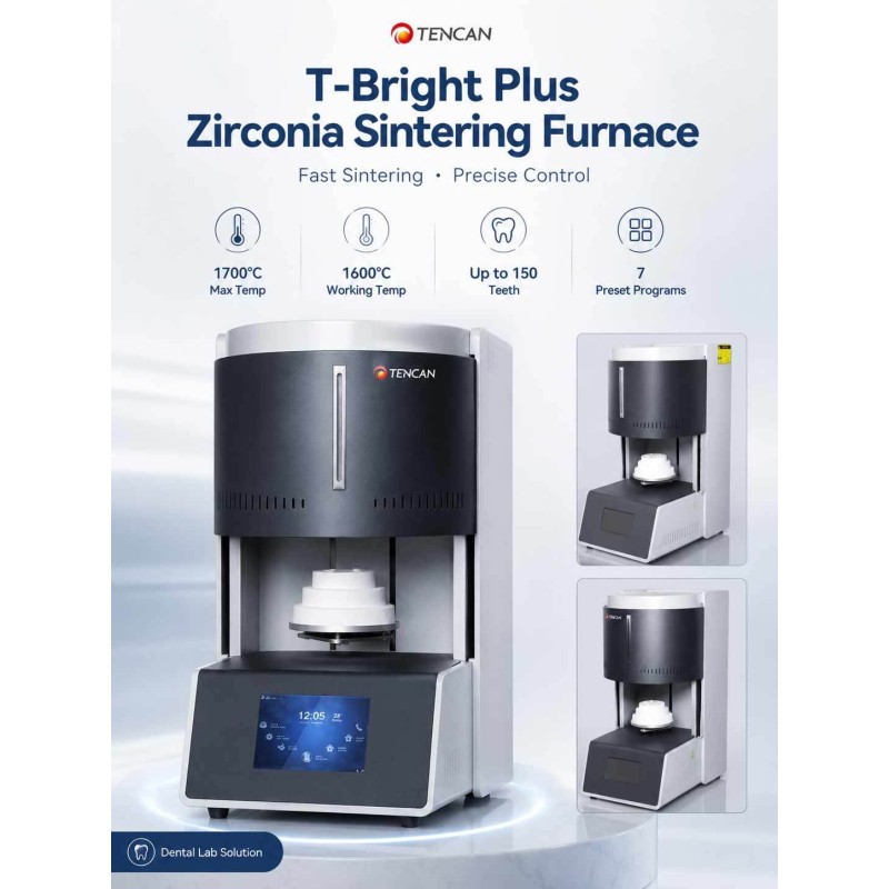 1C Accuracy Dental Ceramic Furnace 1700C High Temp Programmable 90 Min Fast Sintering 150 Units