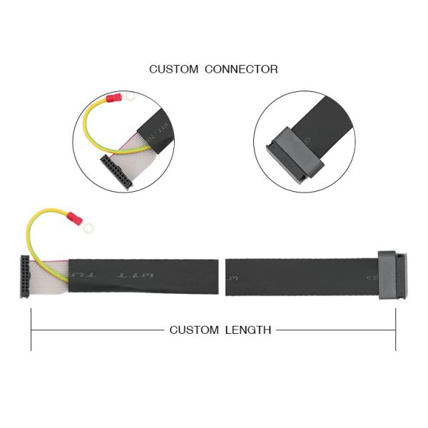 Cable de cinta del Pin IDC de la asamblea de cable plano de 2.54IDC 250m m 28AWG 20