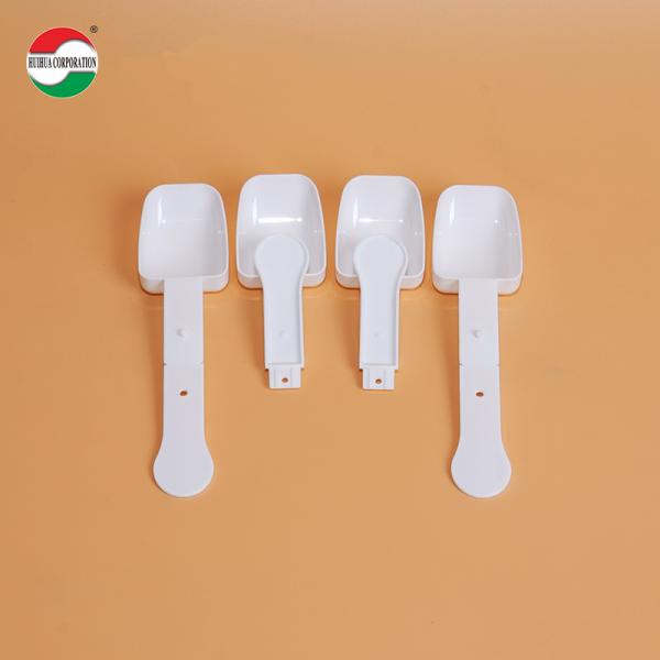 Cuchara de plástico PP para leche en polvo de 15 g PP, plegable, con mango extendido de alta calidad y hermética para alimentos, personalizada por el fabricante de equipos originales (OEM)