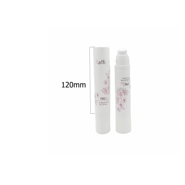 D30mm Plastic Sunscreen Cream Airless Pump Tube Cosmetic 50ml Color Squeezed Soft Tubes Packaging for Primer with Press Pump