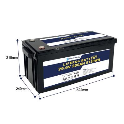 Bely Energy grade A 24v 200ah lifepo4 battery Rv Solar Lifepo4 Marine Battery Deep Cycle