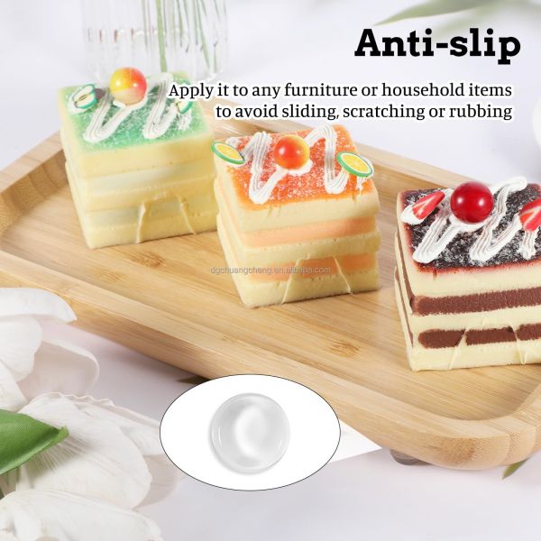 Self-Adhesive Clear Silicone Cabinet Bumpers Soft Close Pads for Door Drawers Home Appliance Rubber Cutting Board