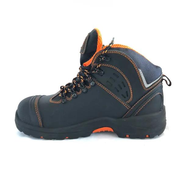 Nubuck cuero S3 calzado de seguridad para hombres botas impermeables para tobillos