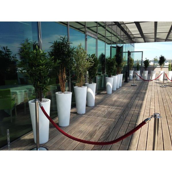 Садовые цветочные горшки из стекловолокна, большие для реального или искусственного дерева