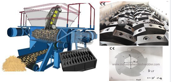 Plastic Film Industrial Waste Shredder Double Shaft Customizable Capacity