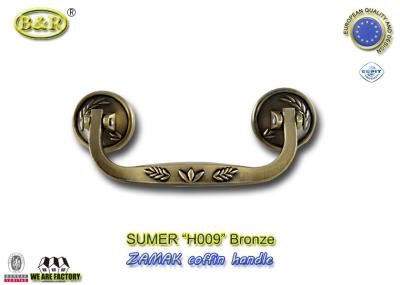 O caixão do metal de Zamak do elevado desempenho segura a cor do bronze da antiguidade do tamanho 19*7cm Rod H009