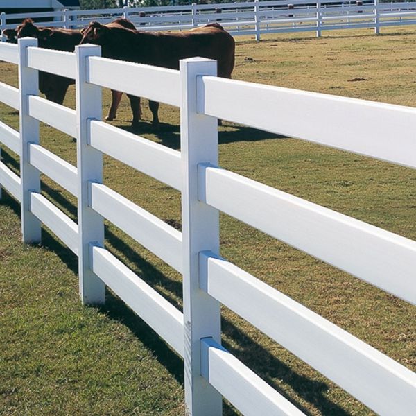 Factory Protective PVC Ranch Fence Eco Friendly 3 Rail Vinyl Horse Fence