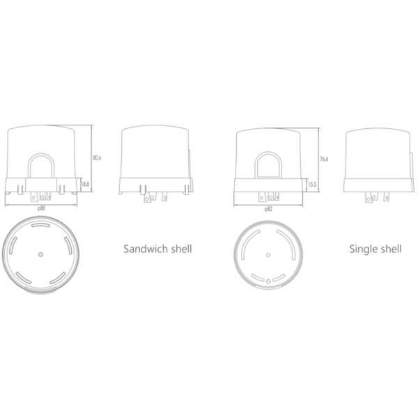 Zigbee X Remote Photocontrol 3P Zigbee End Device Street Garden Passage Doorway Lighting Real-time Fault Alert