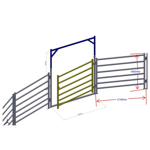 Anti Corrosion Steel Sheep Fence Panels / Goat Corral Panels 200-500g/M2 Zn Coat