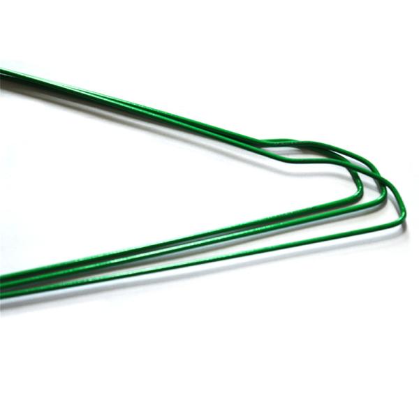 Green Shirt Fixed Hook 2mm 16 Inch Laundry Wire Hanger