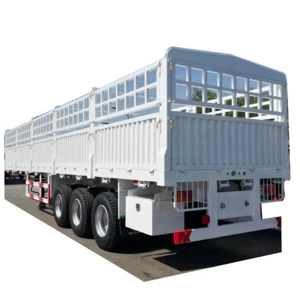 1 40 Tons 4 Axles Steel Bike One Wheel Caged Tipper Box Van Fence Container Cargo Trailer