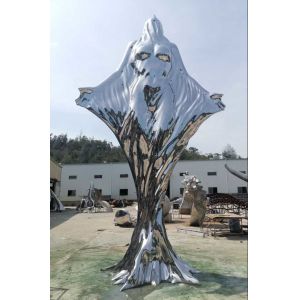 На открытом воздухе большая отполированная скульптура SS316L нержавеющей стали высота в 5,7 метра