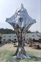 Grande escultura de aço inoxidável lustrada exterior SS316L uma altura de 5,7 medidores