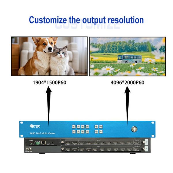 4K60 Multi Viewer with 16-Window Seamless Switching, 4×4 Video Wall Segmentation and Dual Screen Output for Video Conferencing