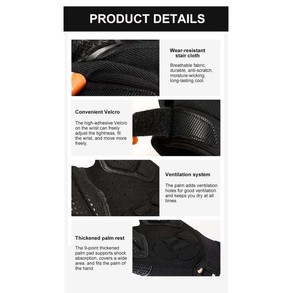 Anti-slip Wear-resistant Touch Screen Motorbike Gloves for Summer Racing Pro Bikers