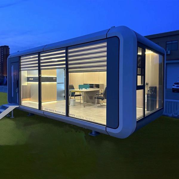 High Quality Waterproof 20ft Apple Cabin Assembled Container Glass Houses Villa Apple House Comfortable Luxury Living Apartment