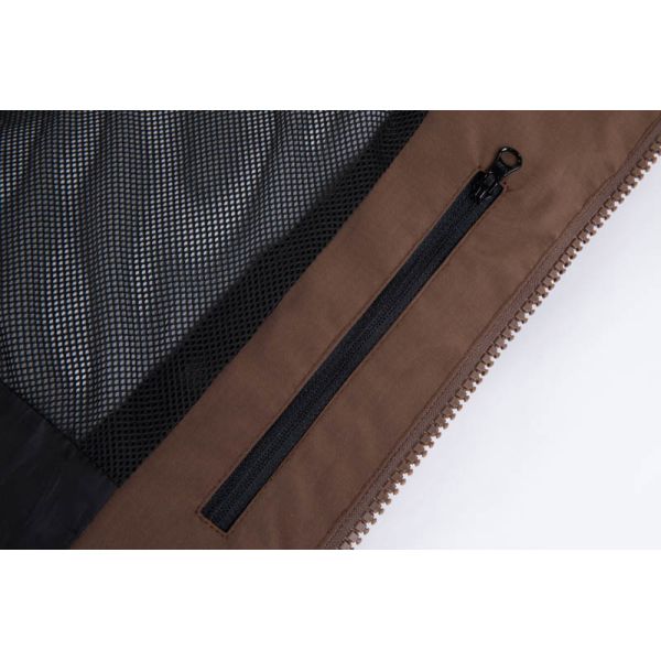 Men's Water-Repellent Utility Jacket with Color-Block Design and Adjustable Cuffs for Outdoor Wear