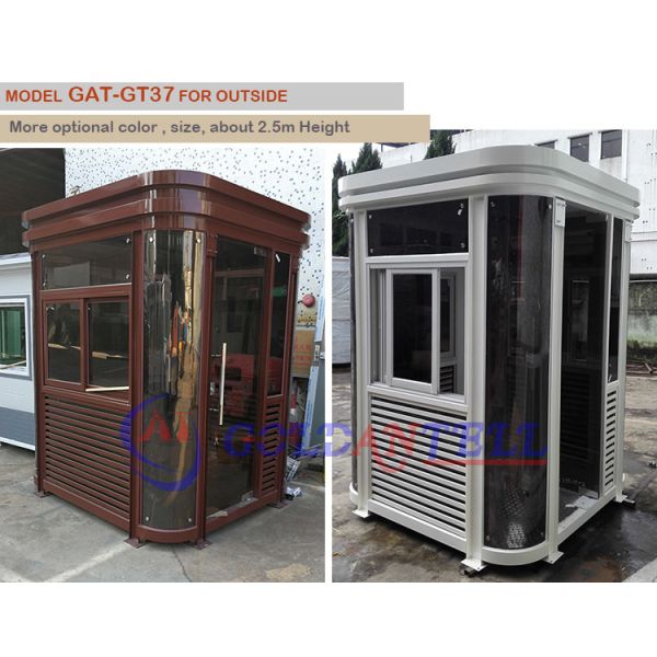30 to 60 degrees Celsius Earthquake Proof Grade 8.3 Single Room Stainless Steel Ticket Kiosk Booth Outdoor Ticket Dispensing Station