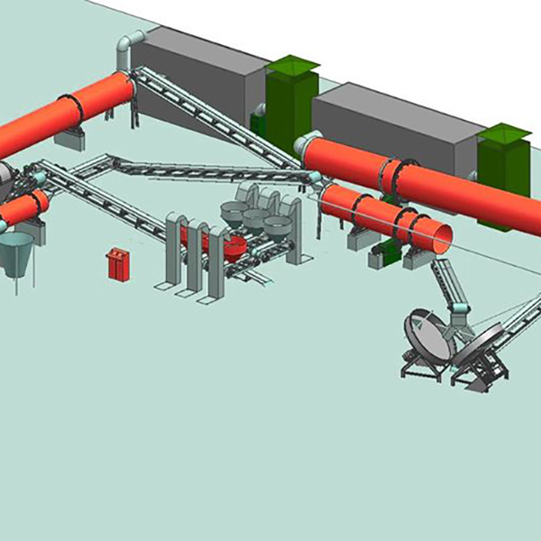 Agricultural Waste Organic Fertilizer Production Line 8tph Fermented