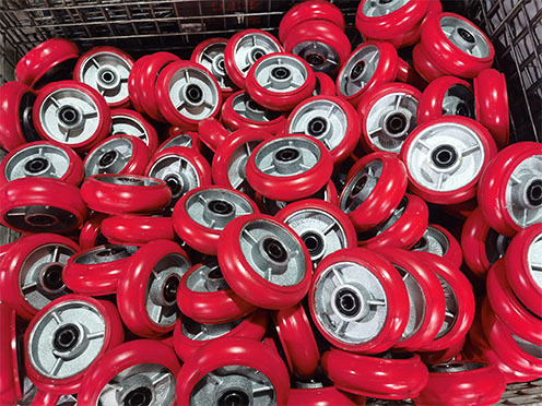 Big Caster PU Polyurethane Wheels Bearings  Extra Heavy Duty Ball Caster 8