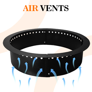 Inserto de pozo de fuego sin humo de acero de 45