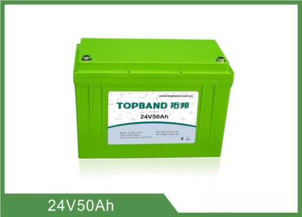 densidade de alta energia recarregável da bateria do fosfato do ferro do lítio de 24V 50Ah