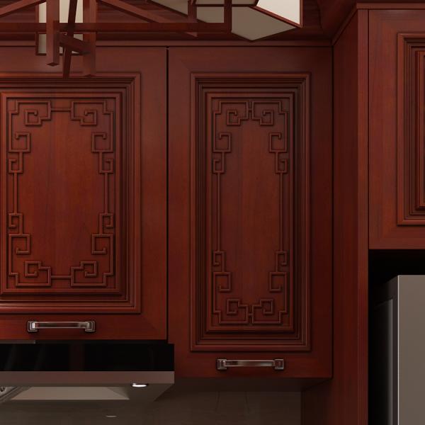 China Factory Furniture Classic Solid Wood Kitchen Cabinets Customized