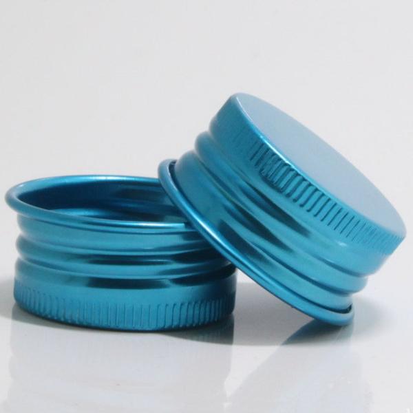 Water Proof Aluminum Screw Cap Durable With Line Metal Material Colored