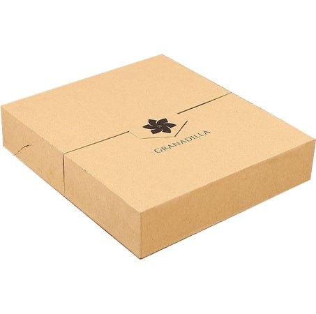 Recyclable Double Door Kraft Paper Gift Box CMYK PMS UV Hot Stamping
