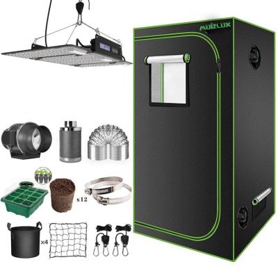 600D Oxford Mylar, estrutura metálica, tenda de crescimento, reflexo, sala escura de jardim com janela de observação
