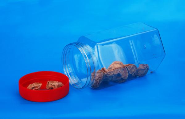 Round Shape Transparent Plastic Jar , Eco Friendly Food Storage Jars