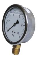 Conception du manomètre à pression rempli de liquide NPT, BSP EN 837-1