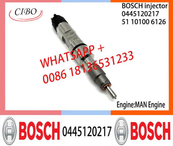 Conjunto original 0445120217 do injetor de combustível 51101006126 de BOSCH 0445120217 51101006126 para o HOMEM NEOPLAN TEMSA YOUNGMAN