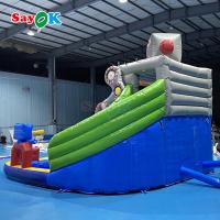 Gran patio de juegos al aire libre Para niños Castillo de salto Tema de dibujos animados Salto portaaviones Niños Inflables Castillo portaaviones Inflables con soplador