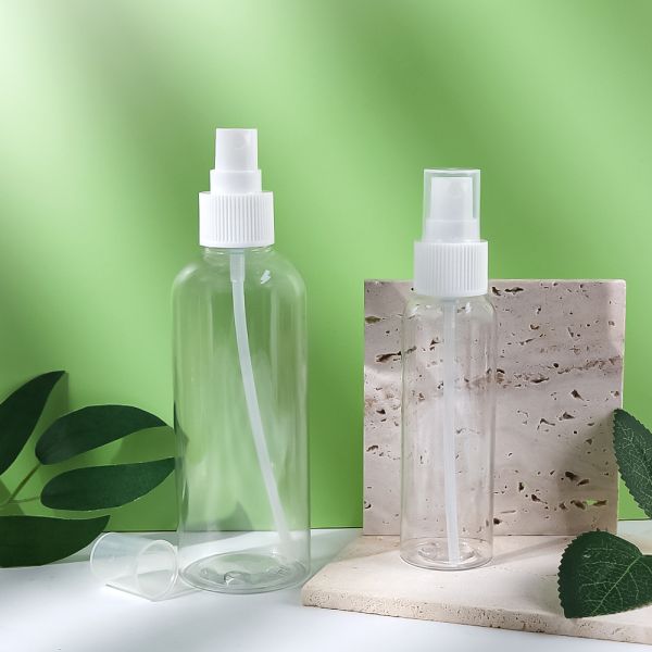 Amber Dark Green White Clear PET Plastic Spray Bottle with White Spray Pump and Recyclable PET Material