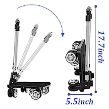 Laundry Utility Big Capacity Grocery Shopping Cart Lightweight Folding Waterproof Insulated Shopping Trolley