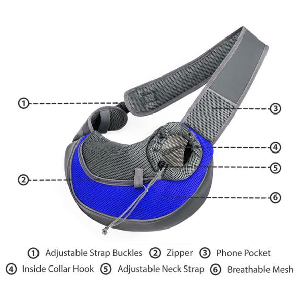 Pet Travel Bag Neck Sling Strap Stuff Tote Adjustable Backpack Cat Dog Carrier Bag