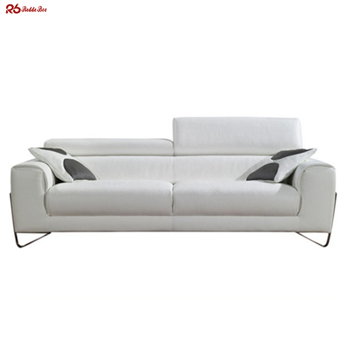 320kg Tufted Leather Sofa Furniture Couch For Reception Room Wood Frame