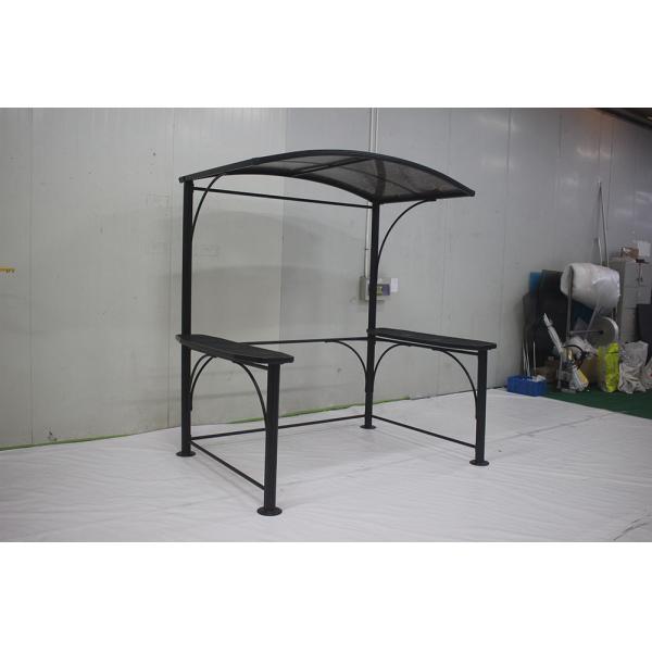 Aluminium and Iron Barbecue Gazebo 2.18*1.43*2.13-2.29M for Garden Canopy Grill House