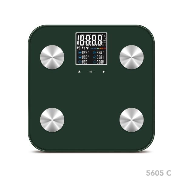 Colorful Big Lcd Dispaly Bathroom 396lb Smart Bluetooth Body Analyser Scale