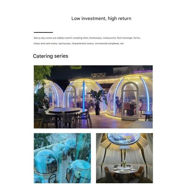 Leisure Facilities Outdoor Restaurant Transparent Bubble Room Star Hotel Homestay Tent Dome