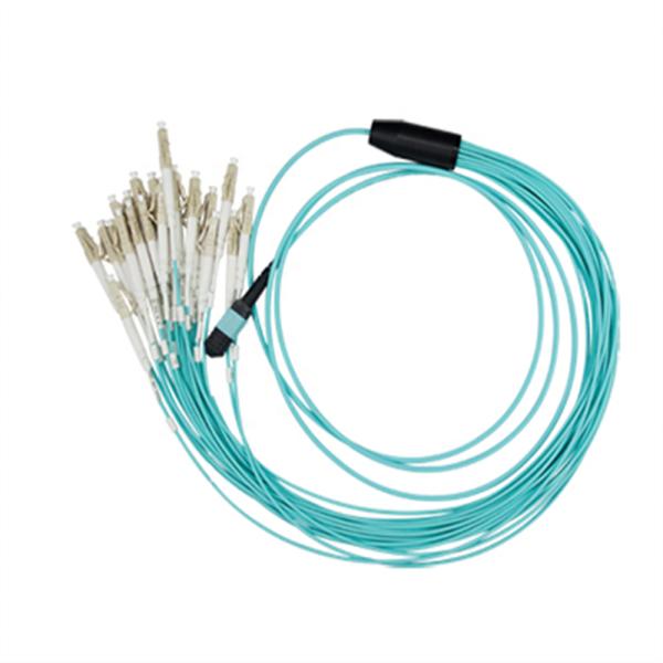 100% 3D test MPO MTP-LC OM3 12 core mpo fiber optic patch cord