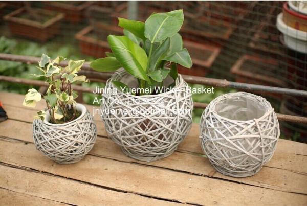 home dicorative wicker garden baskets wicker flower plant baskets manufacturer